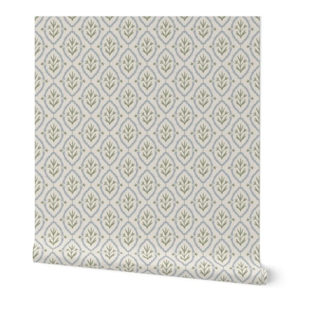 Garden Party Blue Green Peel and Stick Wallpaper